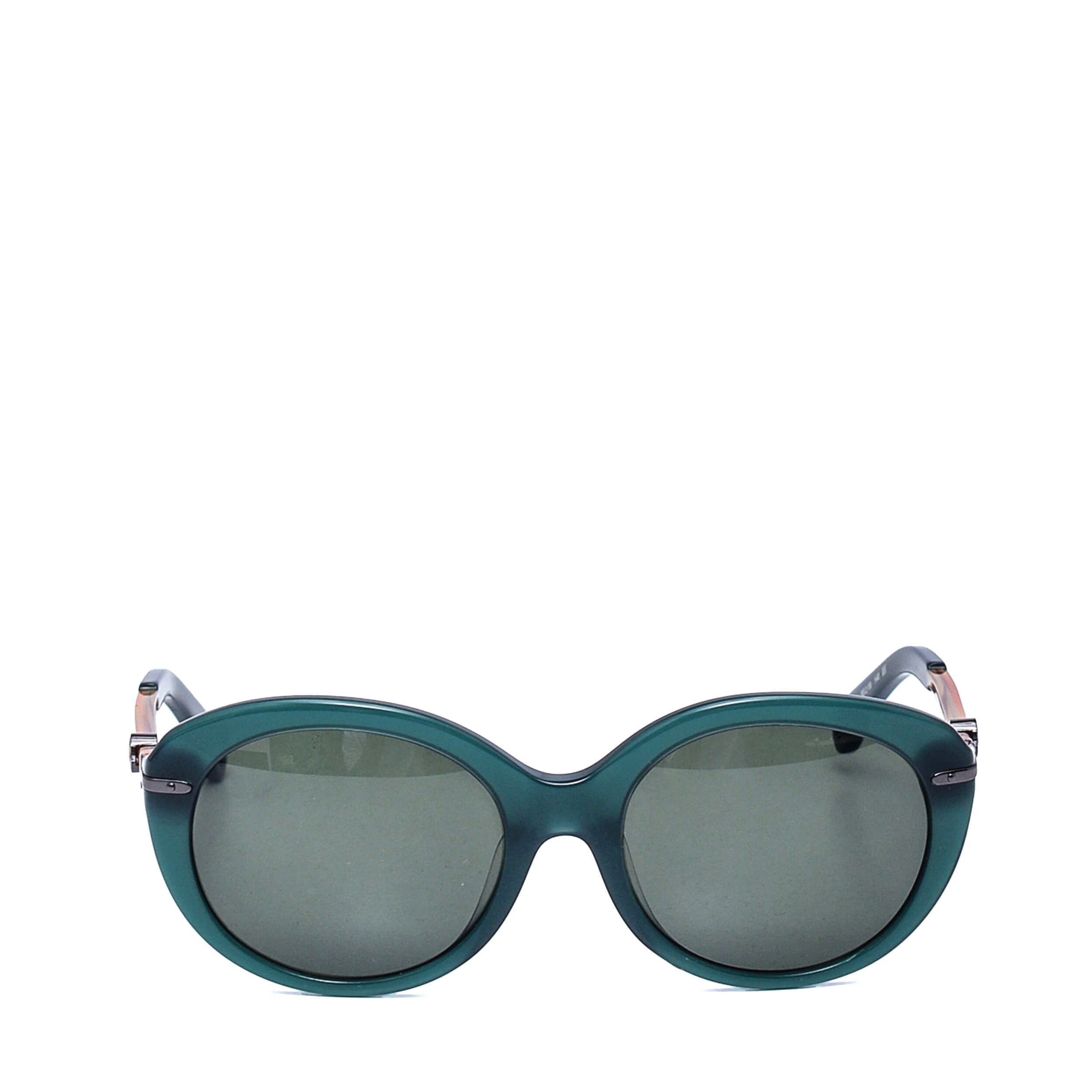 Moncler - Green Lunettes Oval Sunglasses / MC550S03